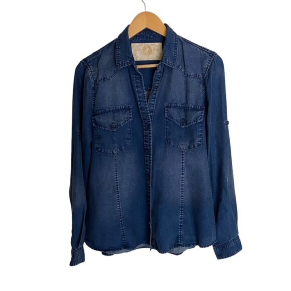 Bella Dahl Tencel Button Down Shirt Medium - Picture 1 of 3